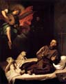 saint francis comforted by an angel